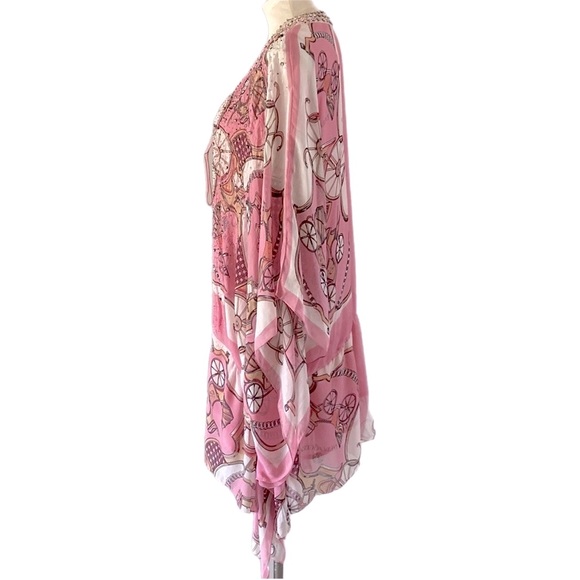 KAFTAN QUEEN pale pink beaded and jewel encrusted Kaftan - Picture 9 of 16